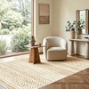image:imageAMADA HOMEFURNISHING 8x10 Washable Area Rugs Boho Geometric LowPile with NonSlip Backing Stain Resistance amp Durable Edge Binding Soft Indoor Carpet for Living Room Bedroom Dining Room BeigeBeige