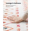 image:imageAMADA HOMEFURNISHING 8x10 Washable Area Rugs Boho Geometric LowPile with NonSlip Backing Stain Resistance amp Durable Edge Binding Soft Indoor Carpet for Living Room Bedroom Dining Room BeigeMulti Color