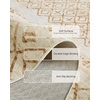 image:imageAMADA HOMEFURNISHING 8x10 Washable Area Rugs Boho Geometric LowPile with NonSlip Backing Stain Resistance amp Durable Edge Binding Soft Indoor Carpet for Living Room Bedroom Dining Room BeigeBeige