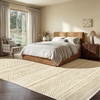 image:imageAMADA HOMEFURNISHING 8x10 Washable Area Rugs Boho Geometric LowPile with NonSlip Backing Stain Resistance amp Durable Edge Binding Soft Indoor Carpet for Living Room Bedroom Dining Room BeigeBeige